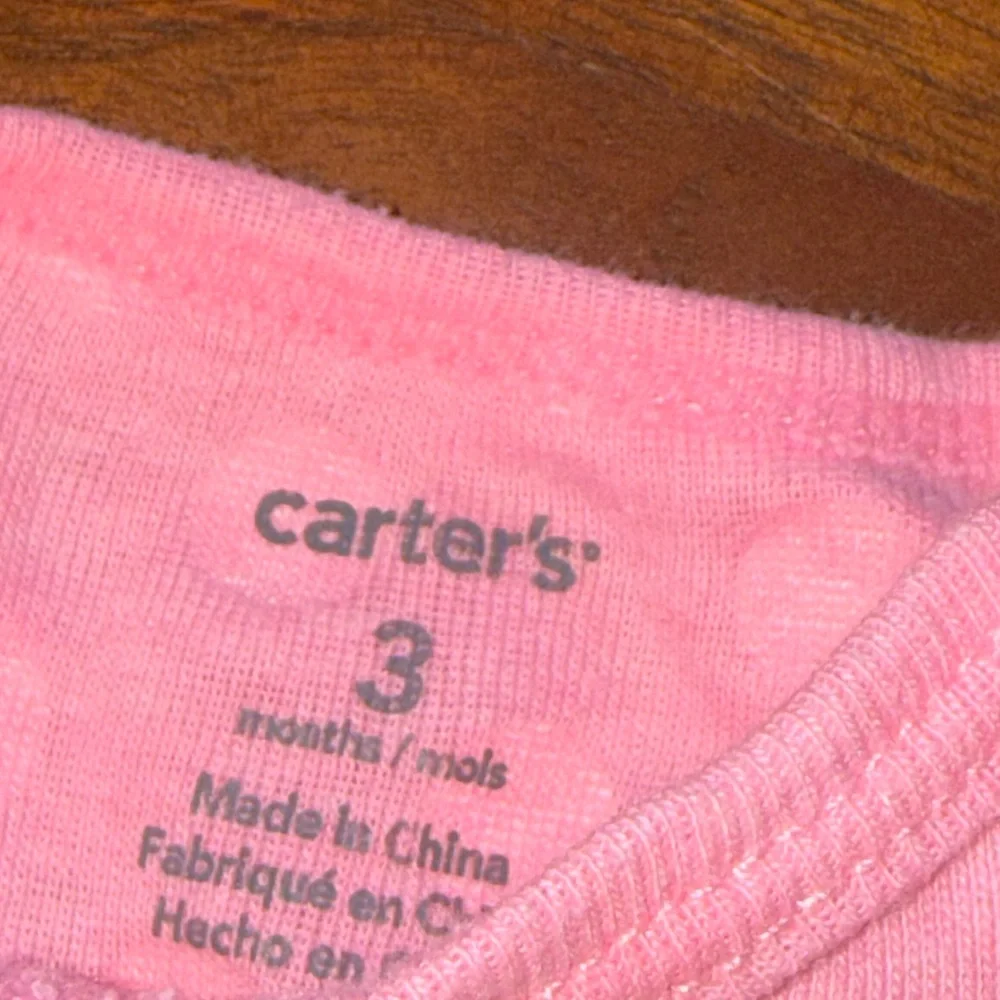 Carter's Pink and‎ White Polka Dot Baby Romper